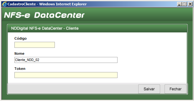 14-DataCenter_Adicionar cadastro de cliente NFSe