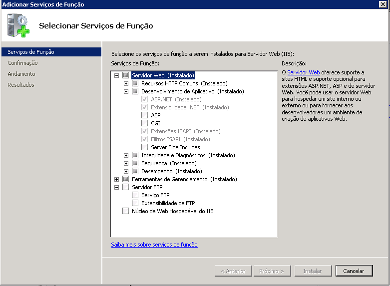 ConfigIIS4_Habilitar Função do Servidor 08