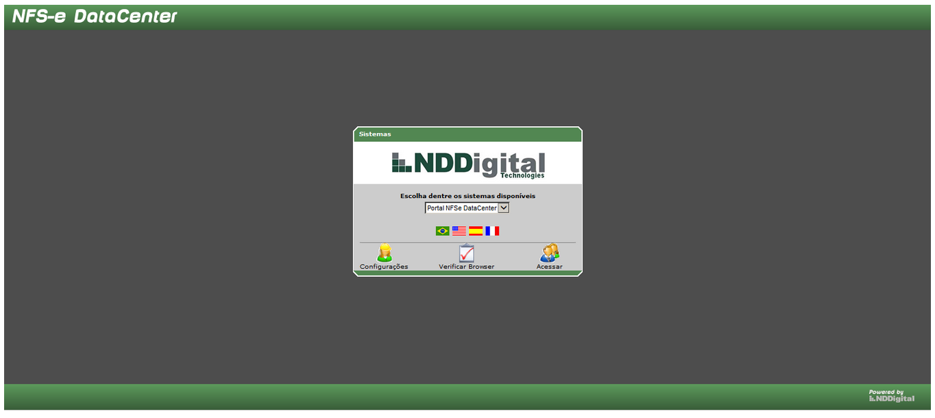 ConfigDataCenter1_Tela Inicial do Portal