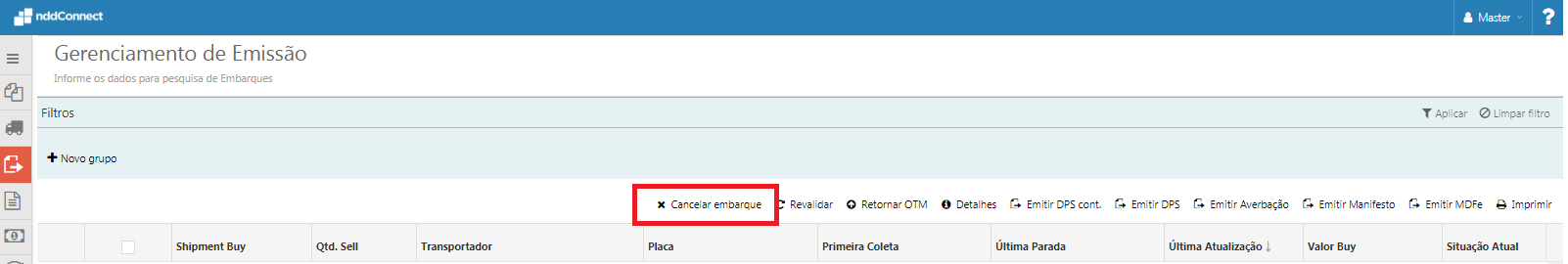 GerenciamentoEmissao_BotaoCancelarEmbarque