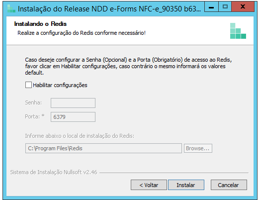 Inslador - Tela redis