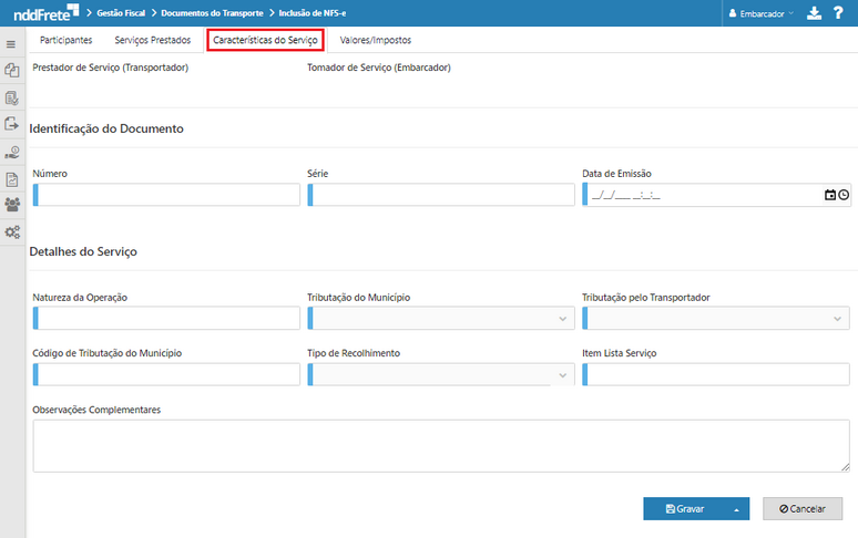nfse caracteristicas
