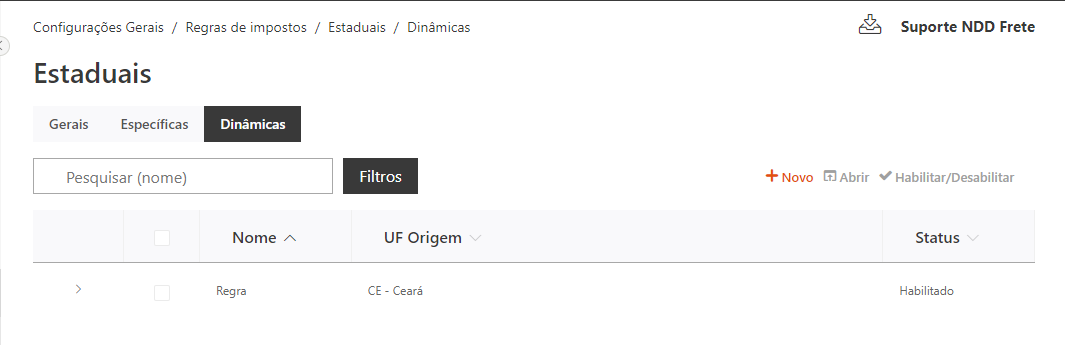 ListagemRegraDinamica