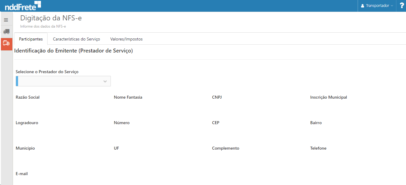 nfse prestador (participantes) nfse prestador (participantes)